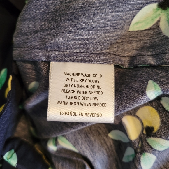 Charter Club Sleeveless Lemon Print Button Up Dress Size 12 - Picture 11 of 11